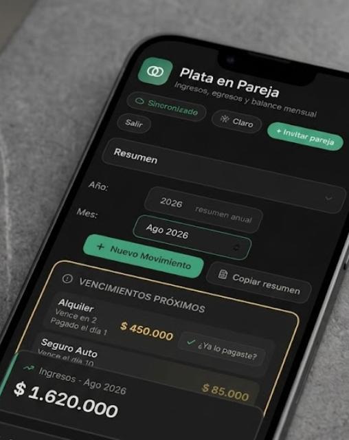 Aviso de vencimiento próximo en Plata en Pareja